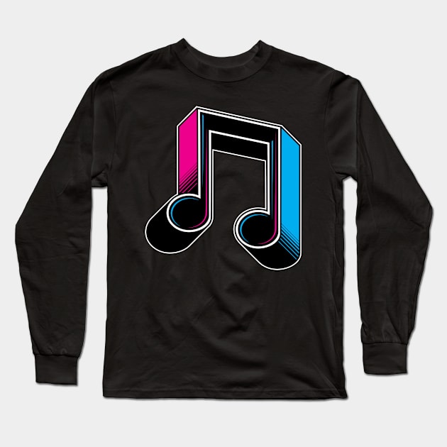 Music notes Long Sleeve T-Shirt by Kevin Adams Designs